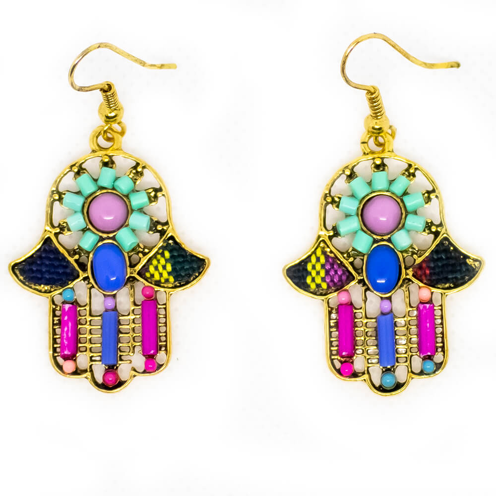 Aretes "mano de fátima"
