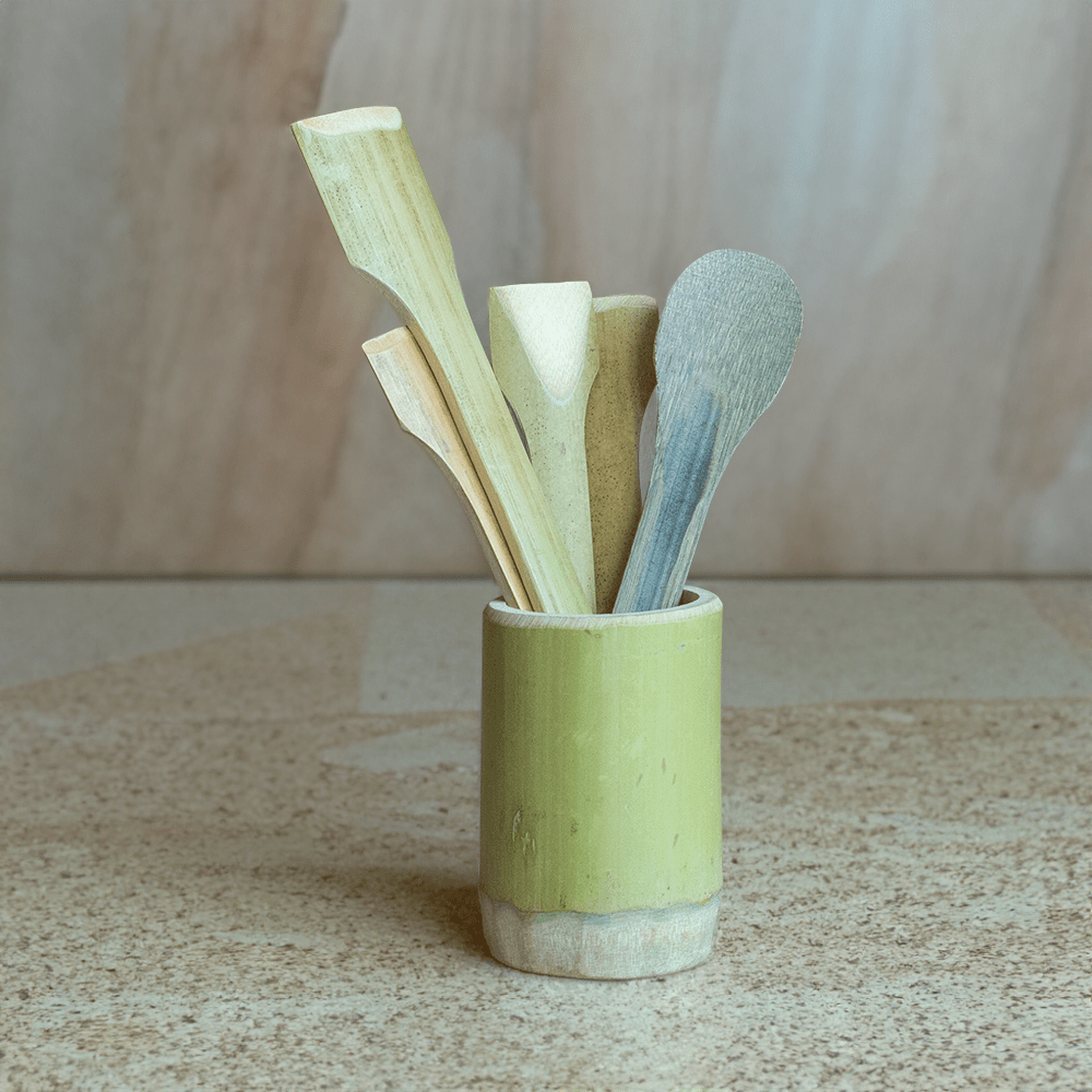 Set de 5 Palitas de Bambú para Cocina con Base (chicas)